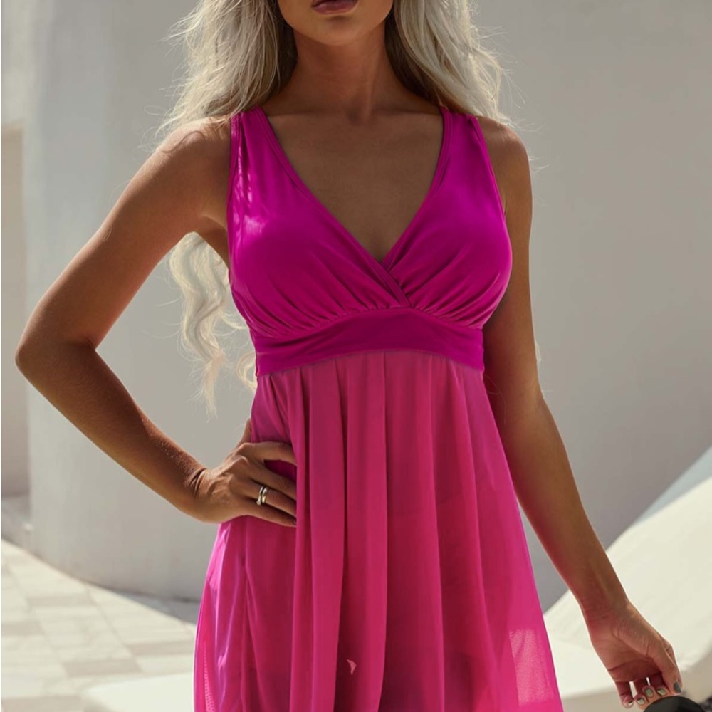 Ladies Brand new Modlily Size 18 Pink Tankini swimsuit. Never worn, still in bag